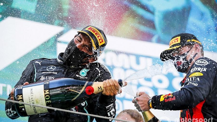 Verstappen celebra segundo lugar e afirma que era o máximo que poderia buscar: "Claramente não tinha o ritmo de Lewis" - Divulgação