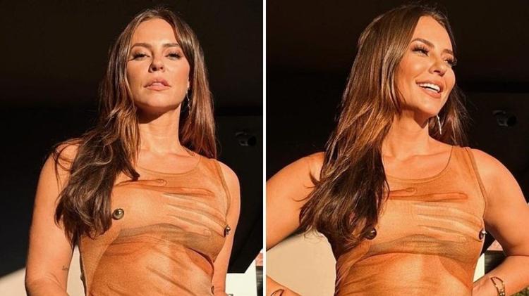 Paolla Oliveira arrisca intimidade em vestidinho transparente: "Espetáculo" Paolla Oliveira arrisca intimidade em vestidinho transparente: "Espetáculo"