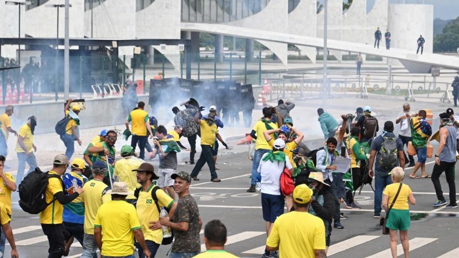 Invasão ao Congresso em Brasília neste domingo (8)                              - EVARISTO SA / AFP                            