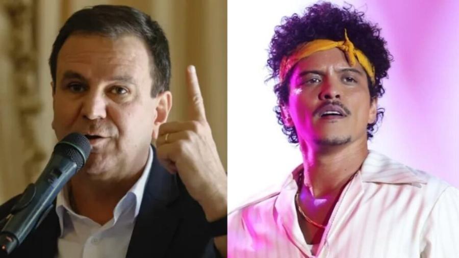 Eduardo Paes afirmou que o show de Bruno Mars não teve autorização 