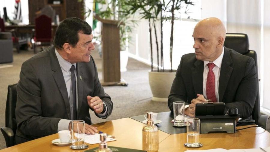Em setembro, o presidente do TSE, Alexandre de Moraes, e o ministro da Defesa, Paulo Sergio Nogueira, se reuniram -  Alejandro Zambrana/Secom TSE