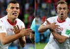 Fifa multa Shaqiri e Xhaka por comemorações políticas em gols da Suíça - Getty Images