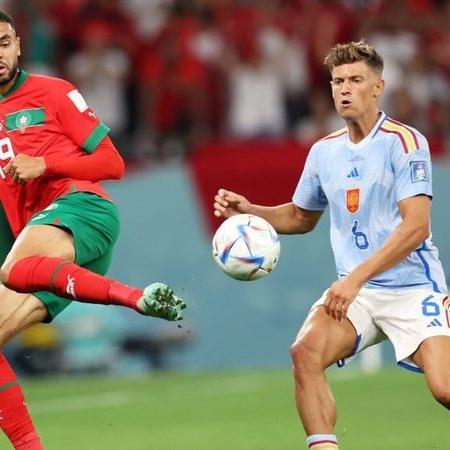 Marrocos e Espanha se enfrentaram pelas oitavas de final na Copa do Qatar - GettyImages