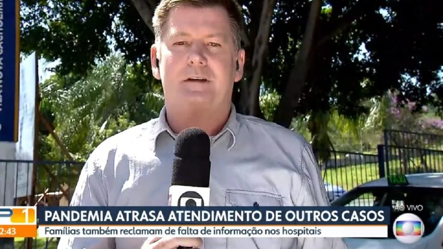 O repórter Renato Peters, no SPTV,  da Globo - Reprodução / Internet