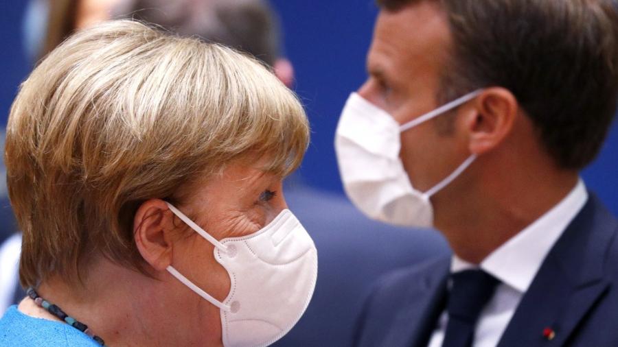 Merkel dá negativo para novo coronavírus após encontro com Macron -                                 FRANçOIS LENOIR/AFP                            