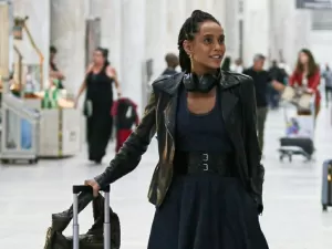 Após polêmica, Taís Araújo é flagrada desembarcando em aeroporto no Rio