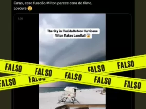 Vídeo não mostra furacão Milton; imagens são de tempestades antigas