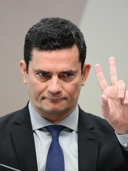 Sergio Moro, durante sessão da Comissão de Constituição e Justiça (CCJ) do Senado, em 2019.  - Pedro França/Agência Senado