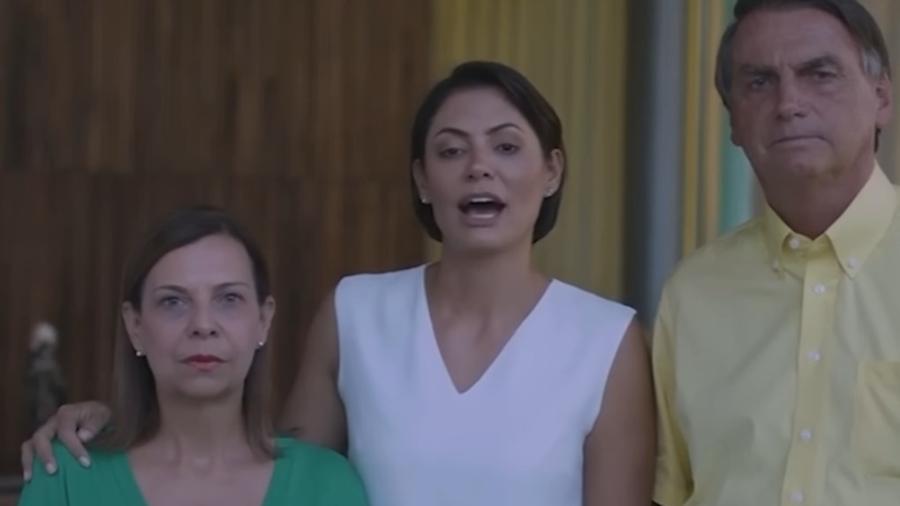 Para reduzir o estrago eleitoral, Bolsonaro gravou vídeo com a esposa e representante de um autodeclarado presidente venezuelano - Reprodução/YouTube