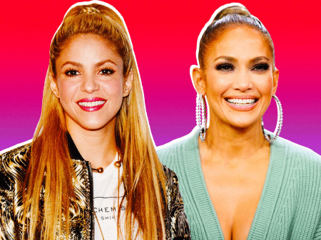 As estrelas latinas Shakira e Jennifer Lopez (FOTO: Reprodução)