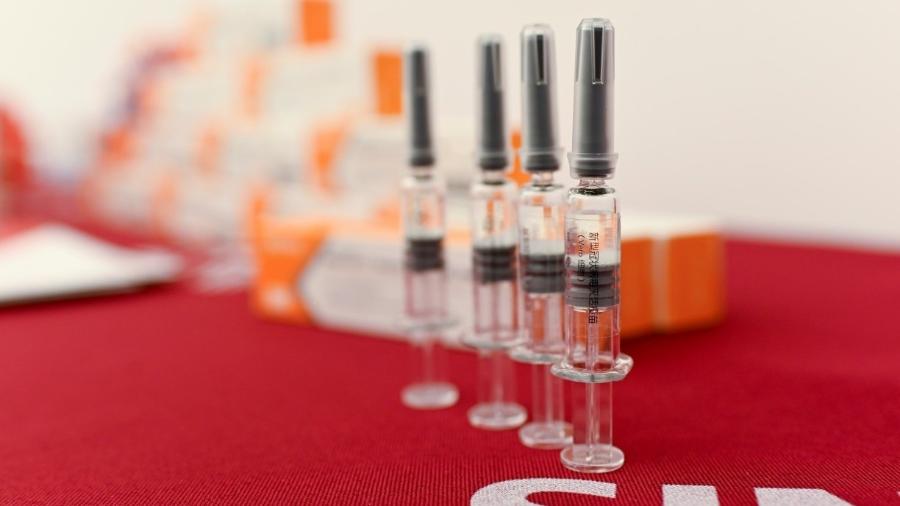 A Coronavac, vacina desenvolvida pelo laboratório chinês Sinovac - WANG ZHAO / AFP                            