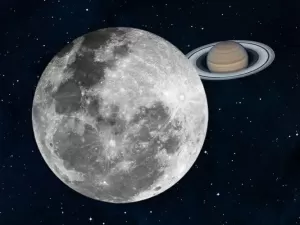 Lua inicia "turnê mensal" de maio com visita a Saturno