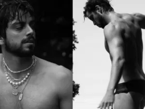 Rodrigo Simas faz ensaio sensual e posa completamente nu dentro de piscina; veja fotos