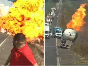 VÍDEO: caminhão explode e deixa equipe do SBT ferida