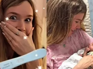 Joss Stone mostra reação hilária ao descobrir gravidez dias após adotar bebê recém-nascido; assista