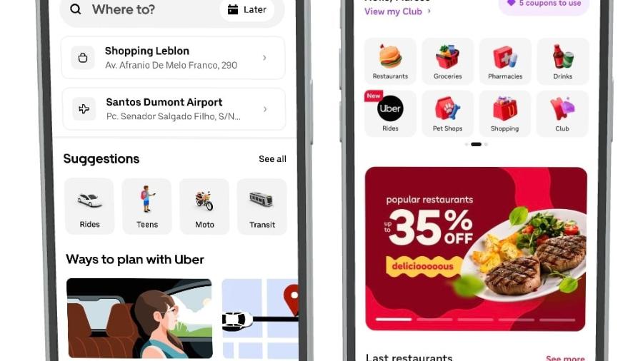 Uber e iFood Uber e iFood