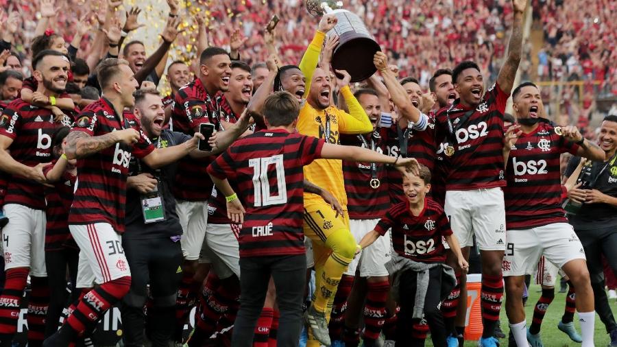 Campeão da Libertadores em 2019, o Flamengo vai disputar a Recopa nesta quarta-feira com transmissão do DAZN - Divulgação
