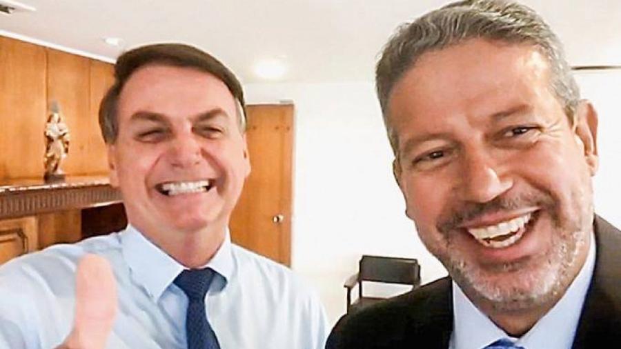 Presidente Jair Bolsonaro e o deputado federa Arthur Lira (PP), seu candidato à Presidência da Câmara                              - REPRODUçãO/REDES SOCIAIS                            