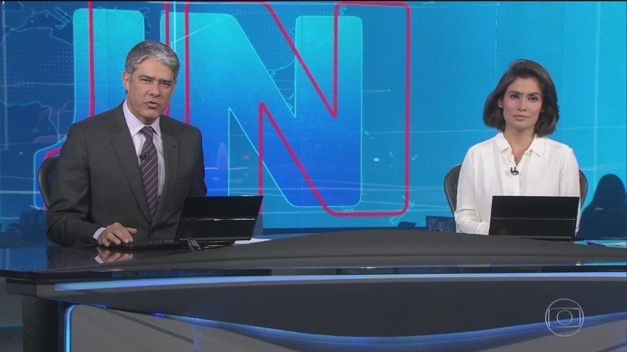 William Bonner e Renata Vasconcellos apresentam o "Jornal Nacional" - Reprodução/Globo