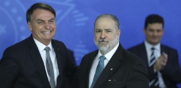 Jair Bolsonaro, Augusto Aras e Sergio Moro. 