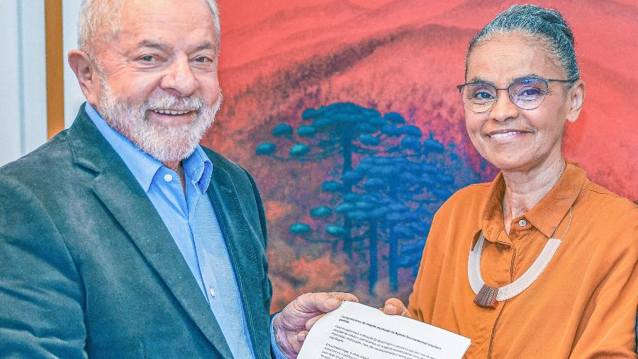 A ministra do Meio Ambiente Marina Silva (Rede-SP) e o presidente Lula (PT) - Ricardo Stuckert