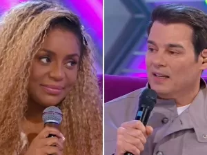 Cariúcha irrita Celso Portiolli com gafe no 'Domingo Legal': "De novo?"