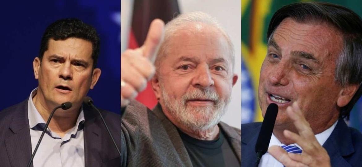  Sergio Moro, Lula e Jair Bolsonaro - Reprodução 