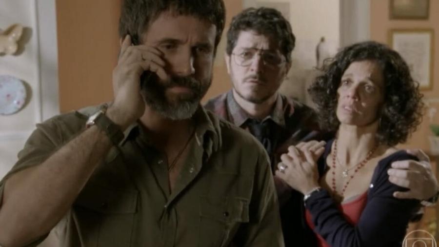 Gael (Eriberto Leão), Edgar (Guilherme Piva) e Quitéria (Ana Paula Bouzas) de Malhação Sonhos (Reprodução - TV Globo) - Reprodução / Internet