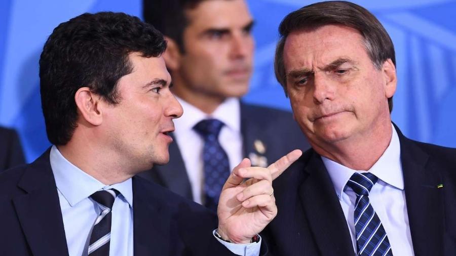 Há um ano e meio, Moro acusou Bolsonaro de tentar interferir politicamente na Polícia Federal                              - Evaristo Sá/AFP                            