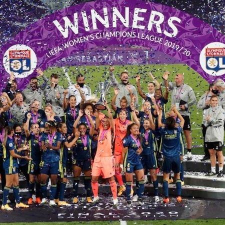 Lyon vencendo a Champions League feminina: UEFA convida Globo, Turner e Disney para licitação pioneira do torneio - GettyImages