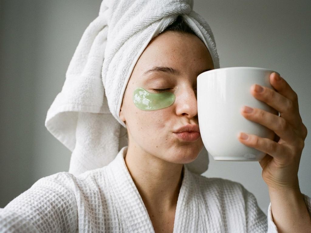 Imagem de uma mulher fazendo skincare - undefined