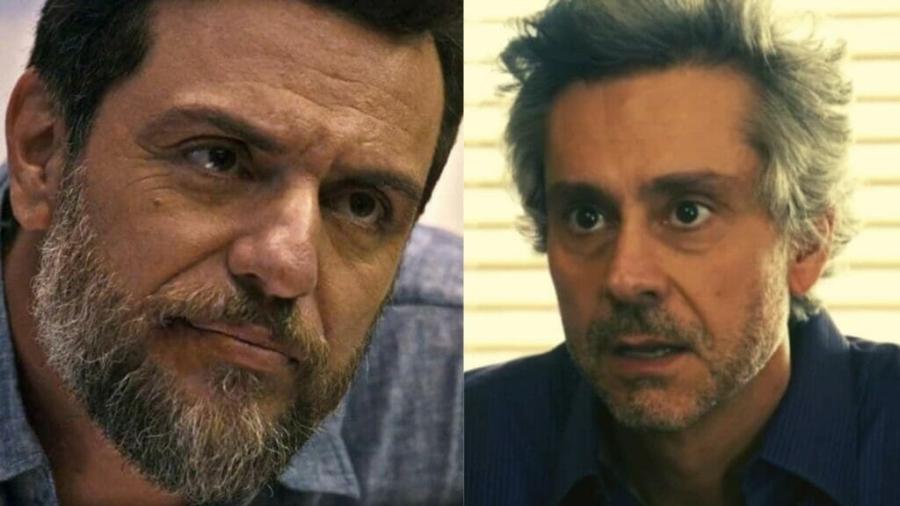 Moretti (Rodrigo Lombardi) e Stenio (Alexandre Nero) em Travessia - Reprodução / Globo