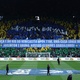 Torcedores do Newcastle fazem mosaico especial para jogadores brasileiros