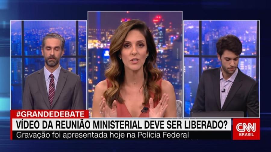 Augusto de Arruda Botelho, Monalisa Perrone e Caio Coppolla, em O Grande Debate, da CNN Brasil  - Reprodução / Internet