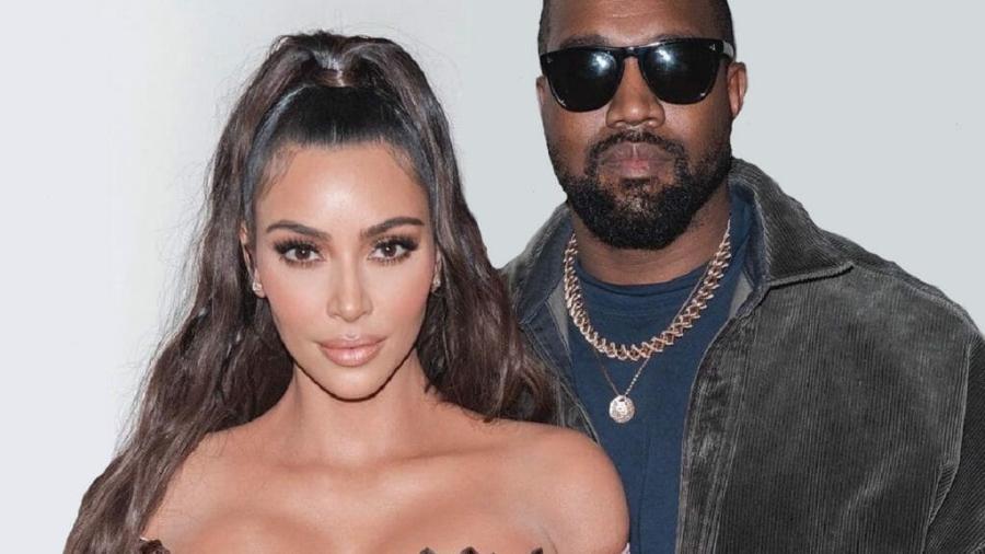 O casal Kanye West e Kim Kardashian (Foto: Reprodução) - Reprodução / Internet