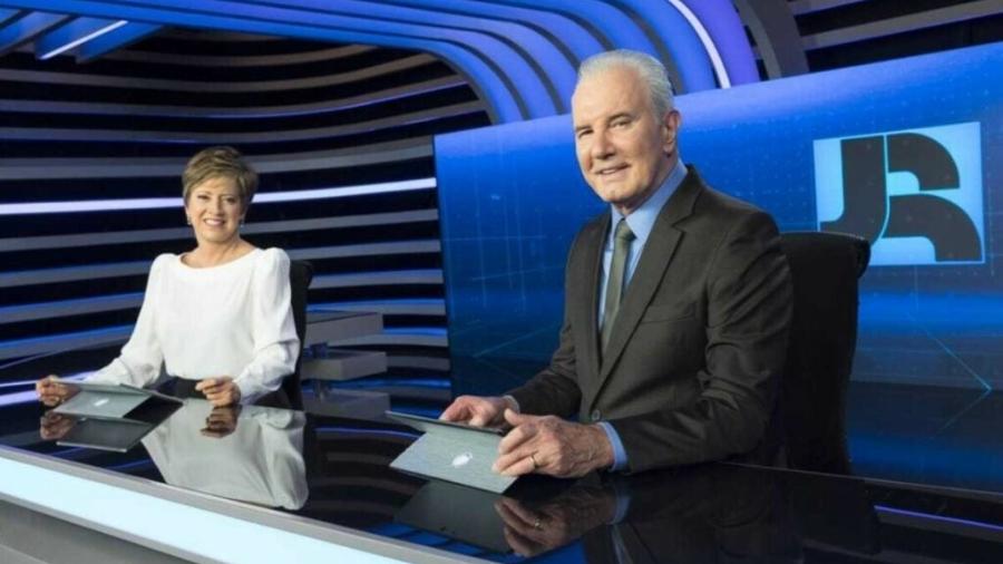 Cristina Lemos e Celso Freitas no Jornal da Record - Antonio Chahestian/Record TV