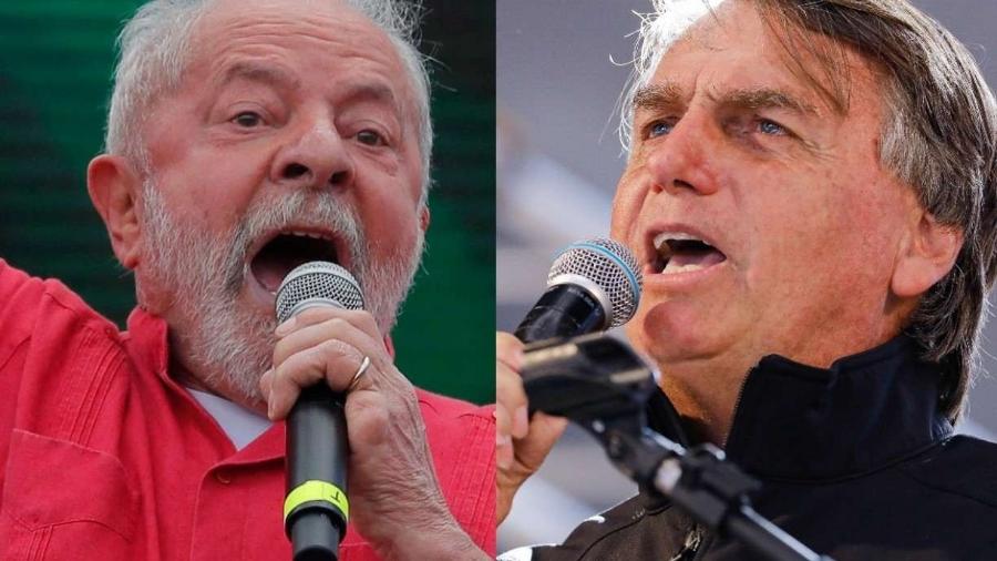 Lula tem 51%, e Bolsonaro, 43%, segundo pesquisa Ipec no segundo turno                              - CAIO GUATELLI / AFP E ISAC NóBREGA/PR                            