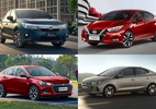 Exclusive, Platinum, Premier e Touring: saiba qual destas versões é a melhor para os sedãs compactos top de linha - Foto: Divulgação/Honda/Nissan/Chevrolet/Hyundai