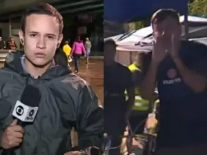Repórter é hostilizado ao vivo no Jornal da Globo e precisa interromper cobertura das enchentes no RS; assista