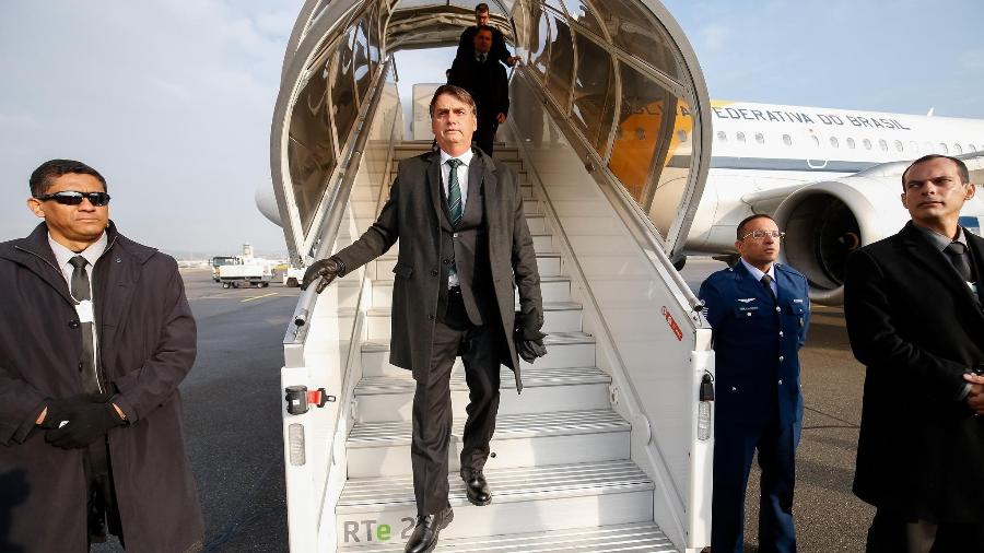 Bolsonaro desembarca na Suíça em janeiro, onde participou do Fórum Econômico em Davos - Alan Santos/PR