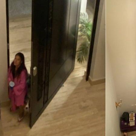 Cantora de apenas 1,52 m ficou pequenininha perto da entrada de sua nova casa  - Foto: Reprodução/ Instagram