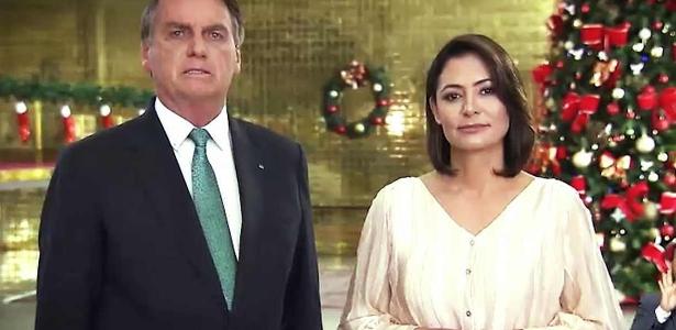                                  O presidente Jair Bolsonaro e a primeira-dama Michelle Bolsonaro                             
