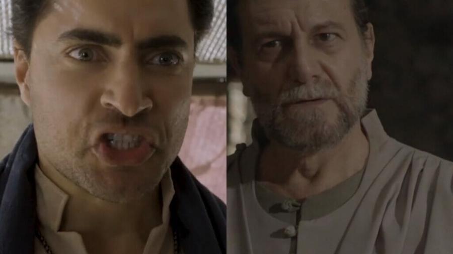 Saul (Carlo Porto) e Samuel (Roberto Birindelli) de Reis - Reprodução - Record TV 