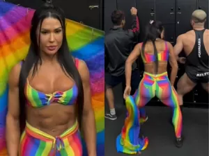 Gracyanne Barbosa toma atitude após ser criticada por vídeo dançando com bandeira LGBTQIA+