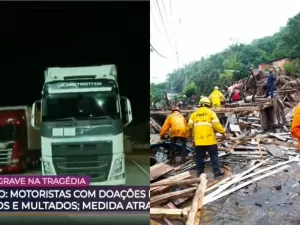 Empresa de caminhão com doações desmente notícias sobre veículos barrados