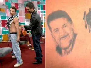 Eduardo Sterblitch mostra tatuagem com rostos de Stepan Nercessian e Miele