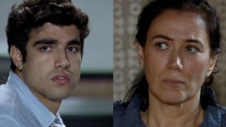 Antenor (Caio Castro) e Griselda (Lilia Cabral) de Fina Estampa (Reprodução - TV Globo) - Reprodução / Internet