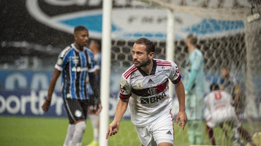 Everton Ribeiro marcou um dos gols do Fla contra o Grêmio justamente no segundo tempo - Alexandre Vidal/Flamengo                 