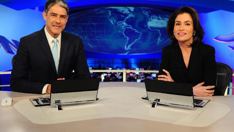 William Bonner e Renata Vasconcelos no "Jornal Nacional" - Divulgação/TV Globo