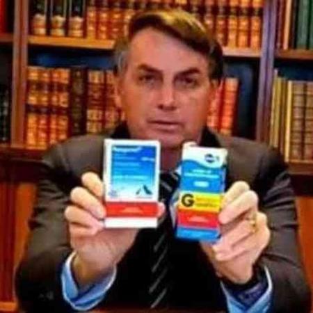 Presidente Jair Bolsonaro defende a utilização da cloroquina  -  Reprodução 